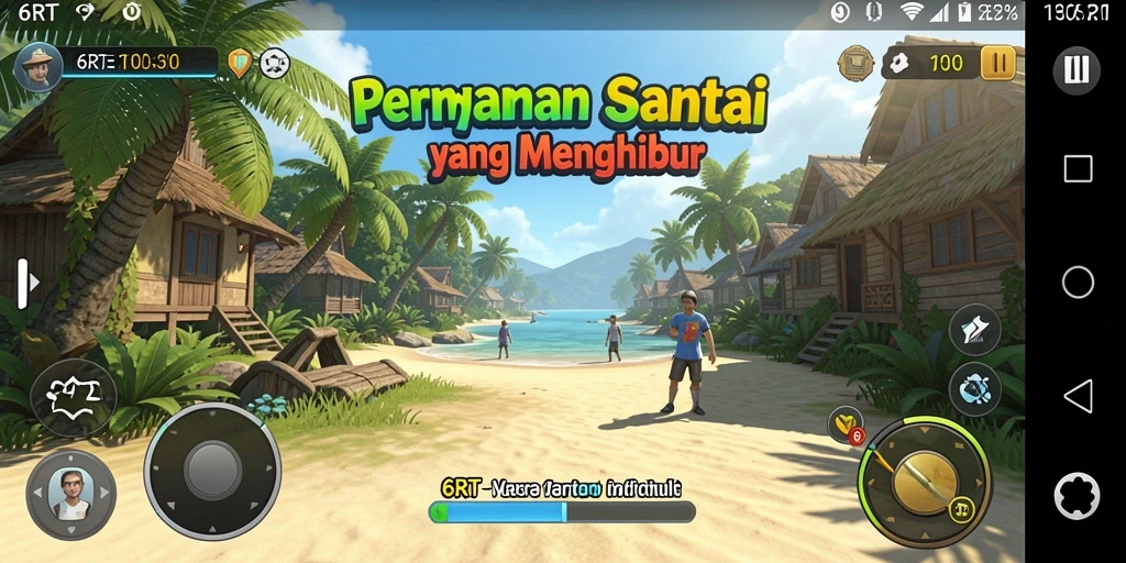 Tangkapan layar game 6RT menampilkan serunya gameplay casual.