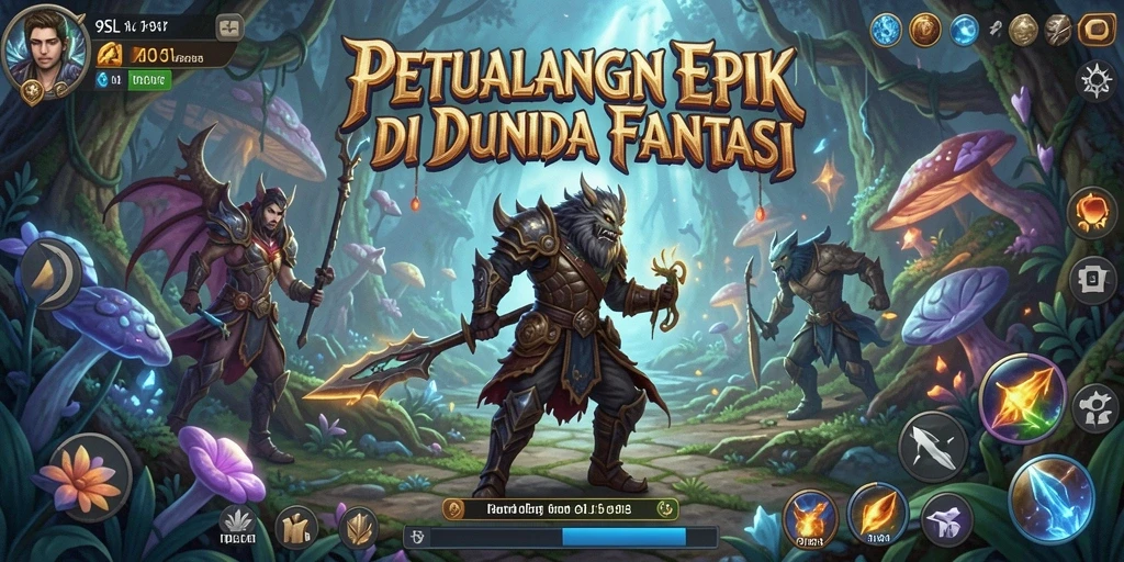 Tampilan gameplay menakjubkan di dunia RPG yang penuh petualangan.