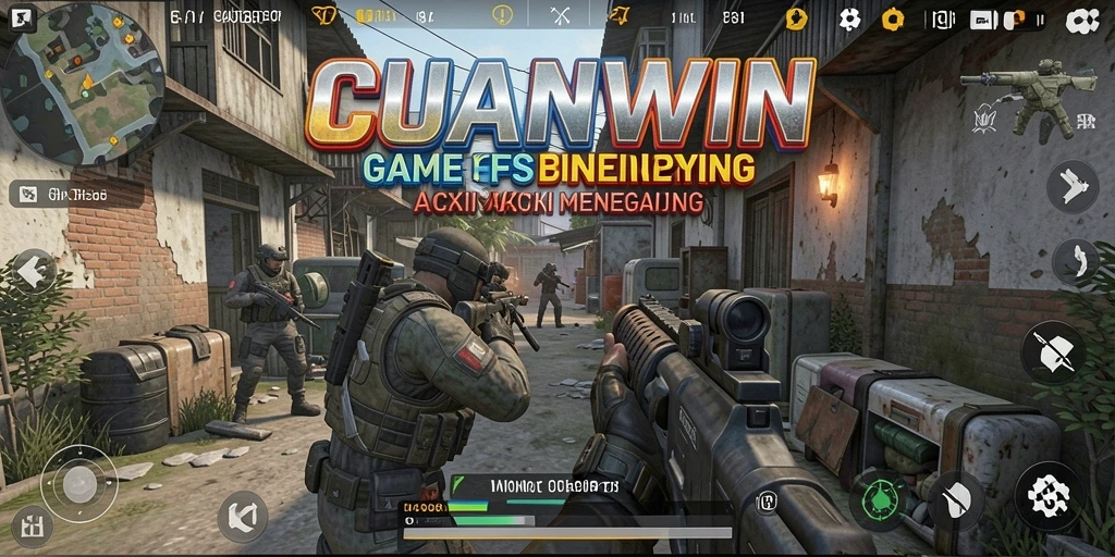 Gameplay intens CUANWIN dengan aksi menembak yang seru.