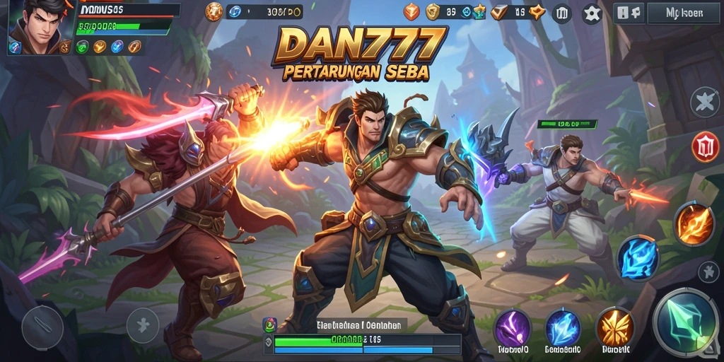 Tangkapan layar DAN777 menampilkan aksi seru dan strategi tim dalam gameplay MOBA.