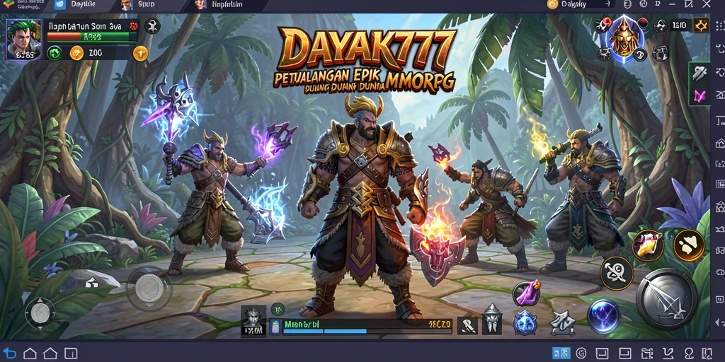 Tampilan screenshot DAYAK777 menampilkan aksi seru dalam permainan MMORPG.