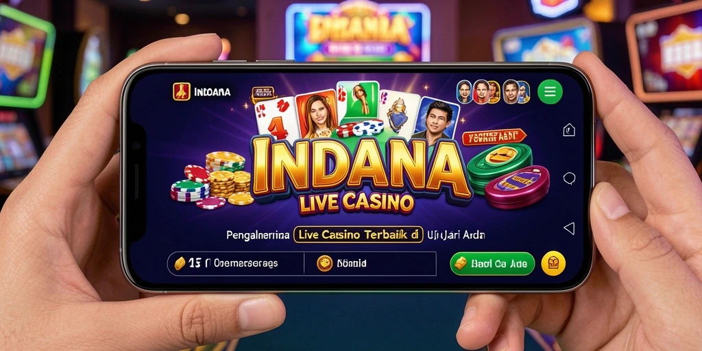Screenshot INDAAA menampilkan dealer profesional dalam permainan Live Casino yang seru.