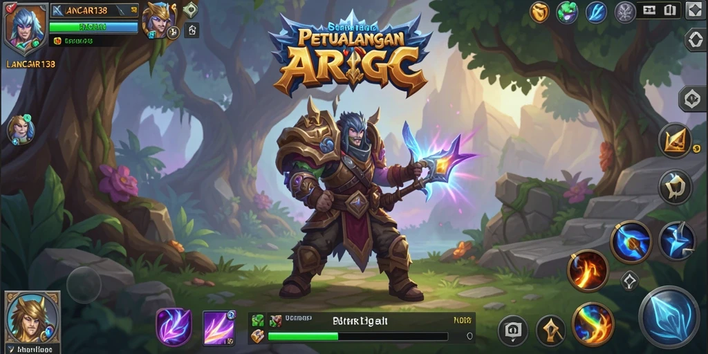 Tampilan gameplay seru di LANCAR138 dengan pertarungan epik dan eksplorasi dunia.