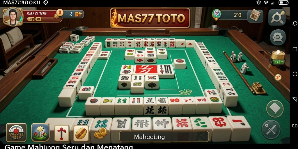Tampilan menarik gameplay Mahjong di MAS77TOTO
