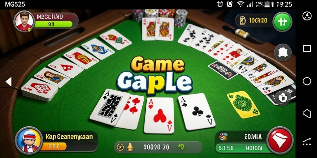 Tampilan gameplay Gaple yang seru dan interaktif di MG525.
