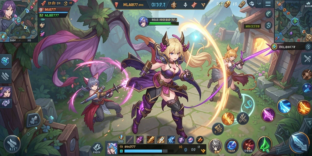 Tampilan gameplay MLBB777 yang memukau dan penuh aksi.