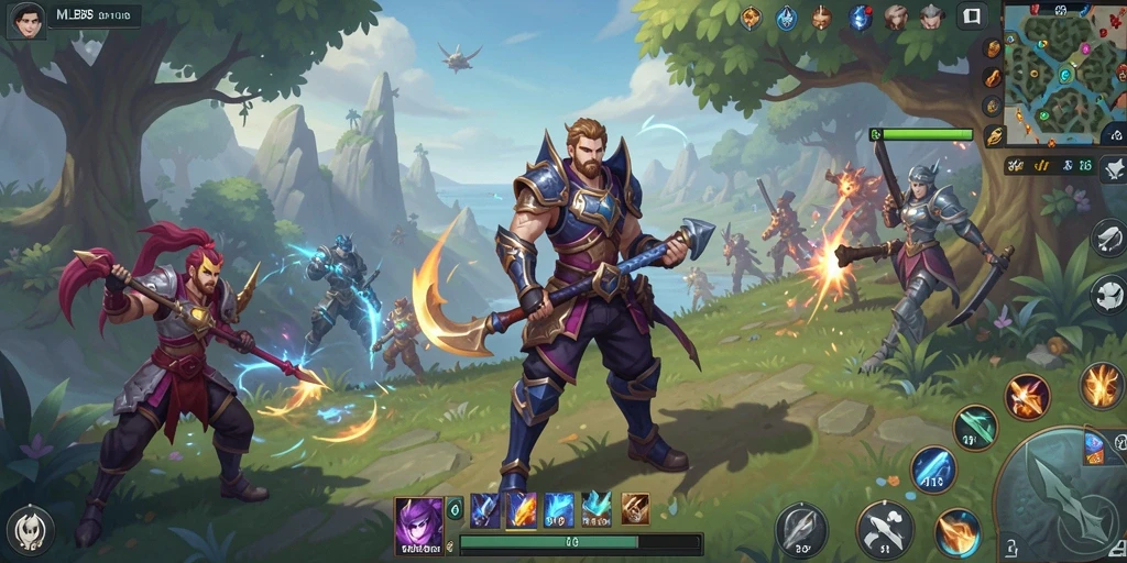 Screenshot gameplay MLBB8 yang menampilkan dunia terbuka yang indah.