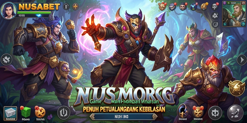 Screenshot utama NUSABET yang menampilkan petualangan epic dalam dunia MMORPG.
