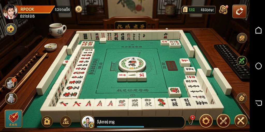 Screenshot gameplay RPOK menampilkan tantangan seru Mahjong.