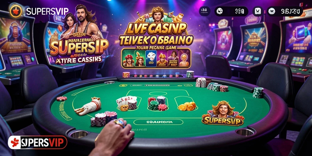 Tampilan gameplay Live Casino yang menegangkan di SUPERSVIP.