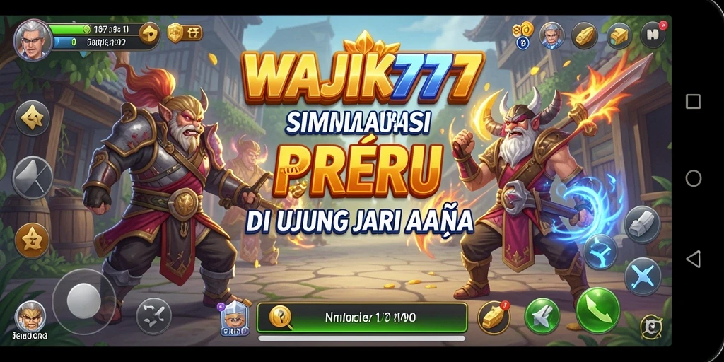 Screenshot utama WAJIK777 menampilkan gameplay simulasi yang menarik.